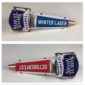 Samuel Adams Beer Seasonal Tap Handle Interchangeable Signs 3 Sided Oktoberfest